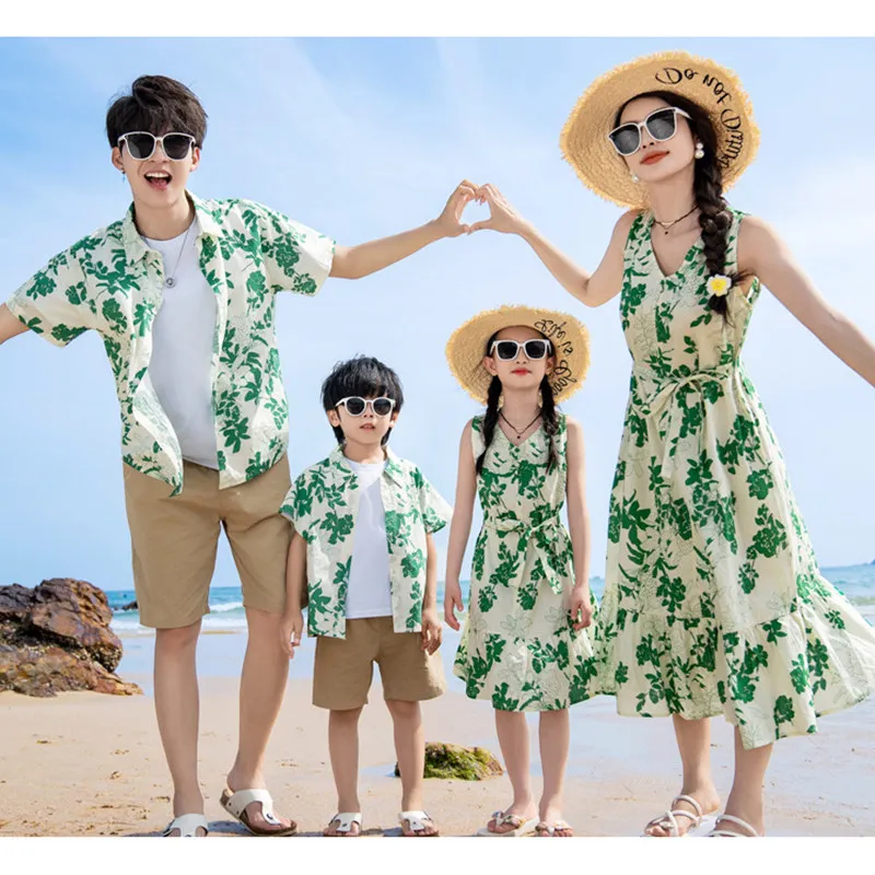 Plant Parent Clothing - Resort Vacation Look Parent-child Clothes Family