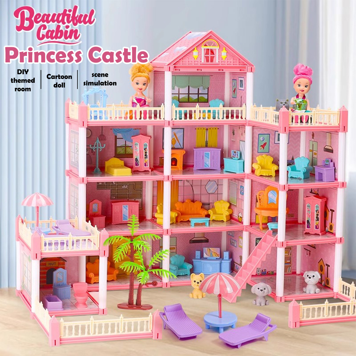 Girl Doll House Toy 3d Assembl - огляд і ціна Philodendron Pink Princess