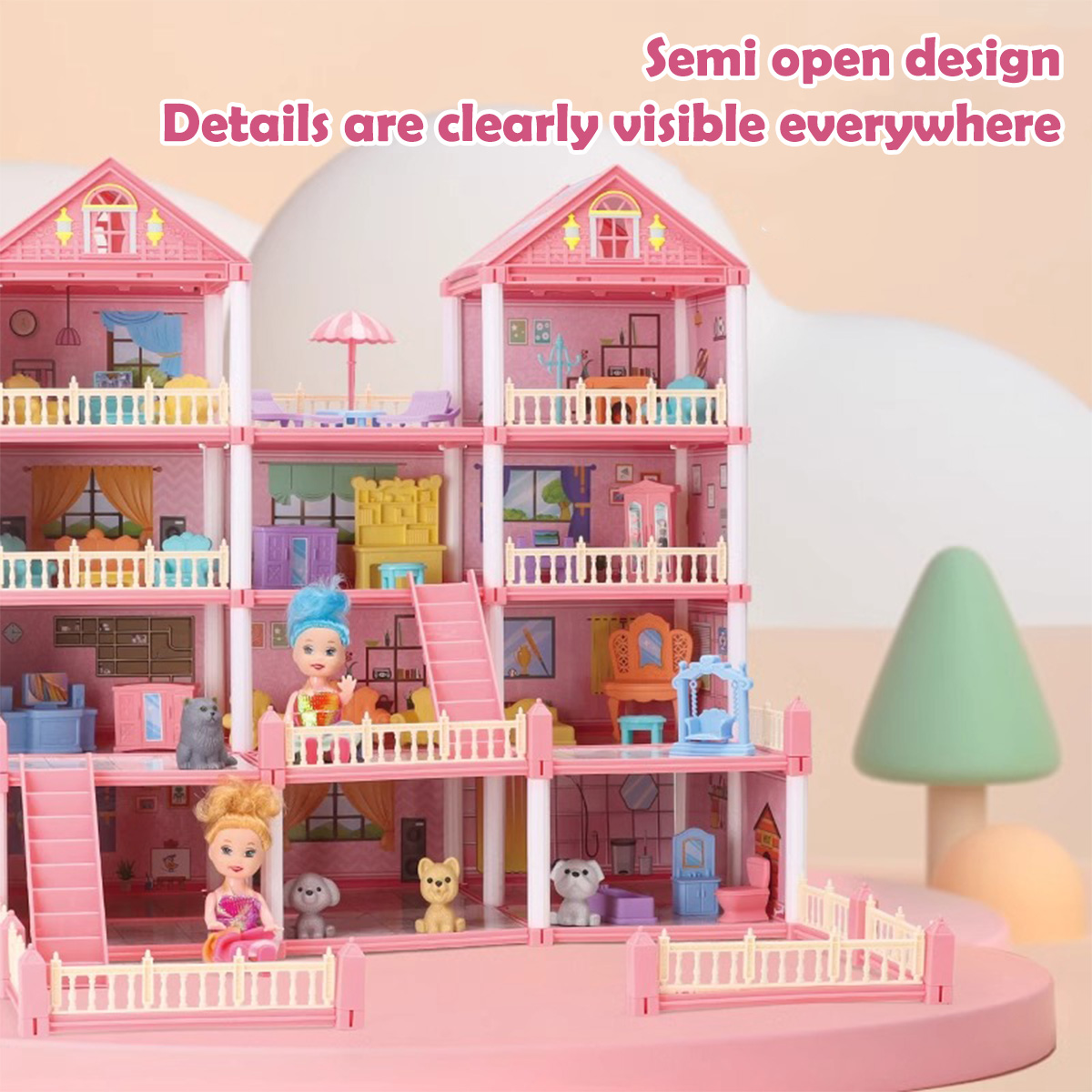 Girl Doll House Toy 3d Assembl - огляд і ціна Philodendron Pink Princess