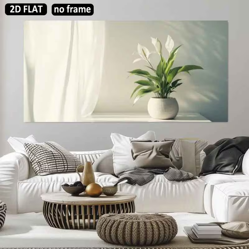 2D Flat, 2D Flat 1pc 31.49X62. - огляд і ціна Peace Lily White