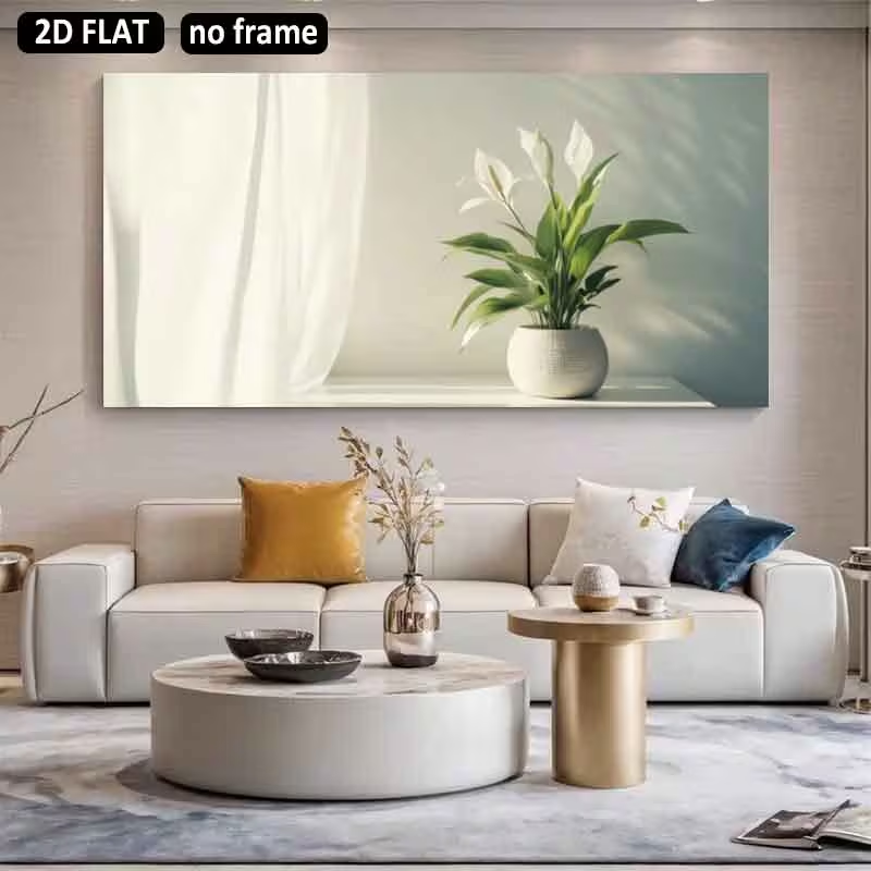 2D Flat, 2D Flat 1pc 31.49X62. - огляд і ціна Peace Lily White