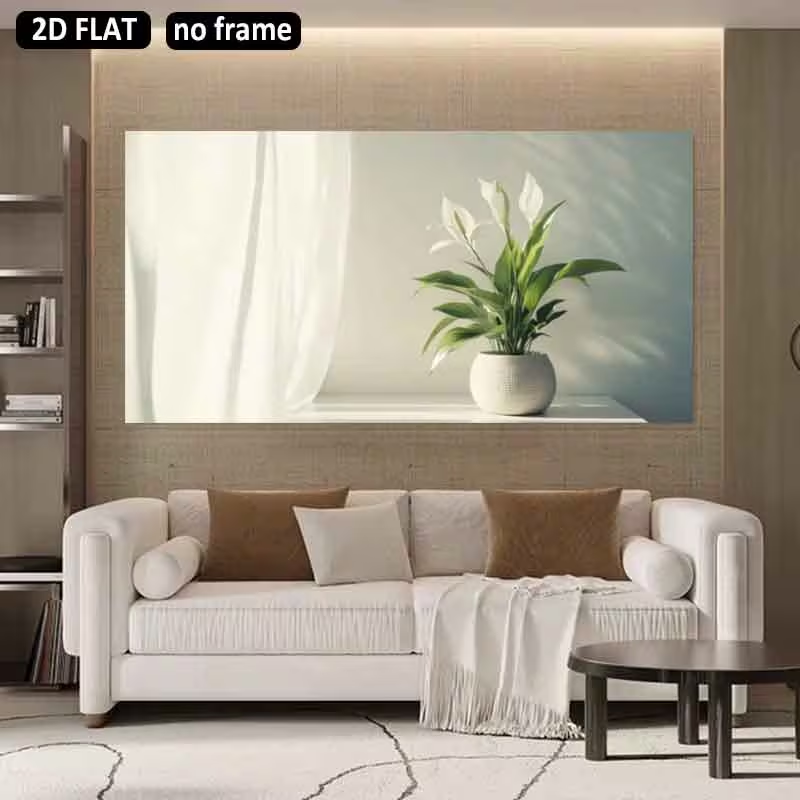 2D Flat, 2D Flat 1pc 31.49X62. - огляд і ціна Peace Lily White